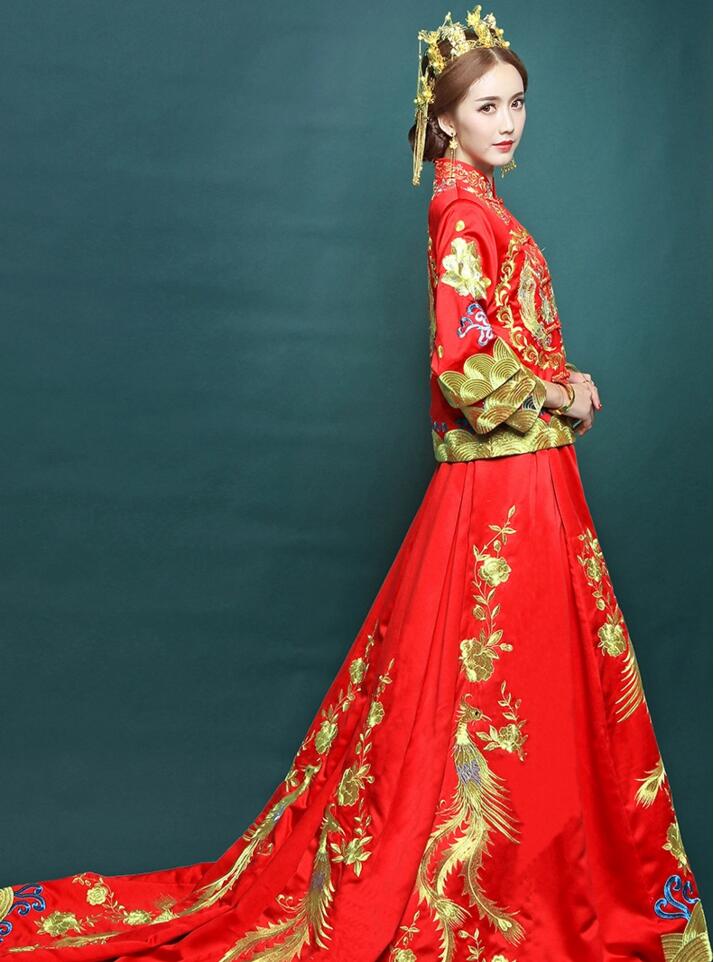中国风龙凤褂中式礼服图片