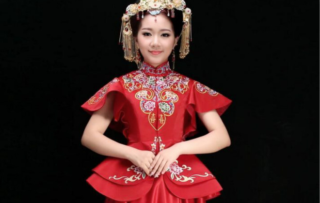 中国风新娘礼服中式婚礼礼服
