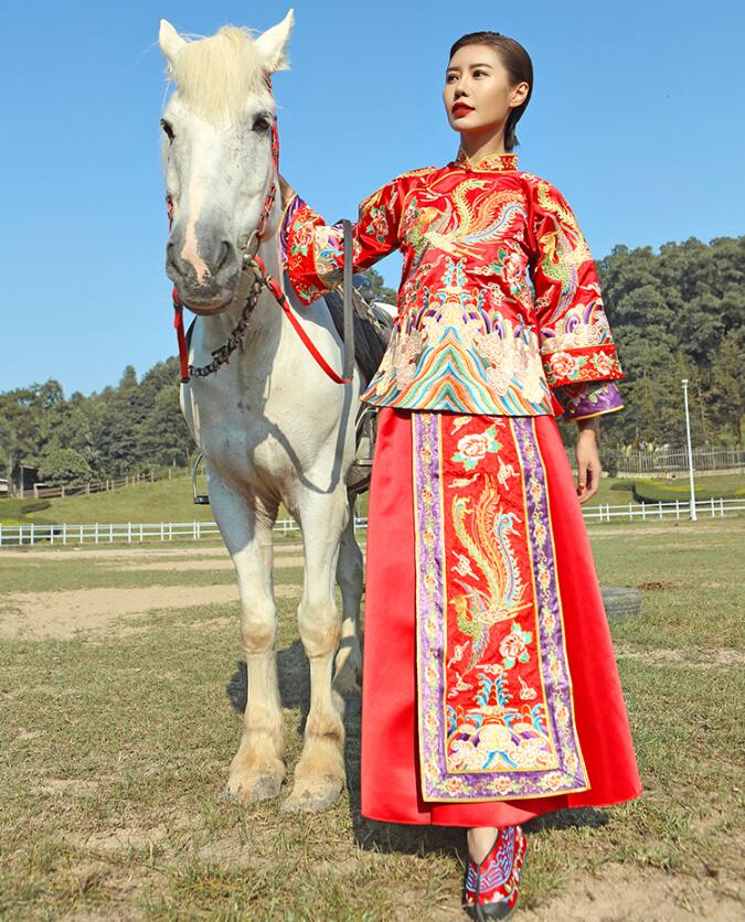 中国风秀禾服复古中式婚礼礼服