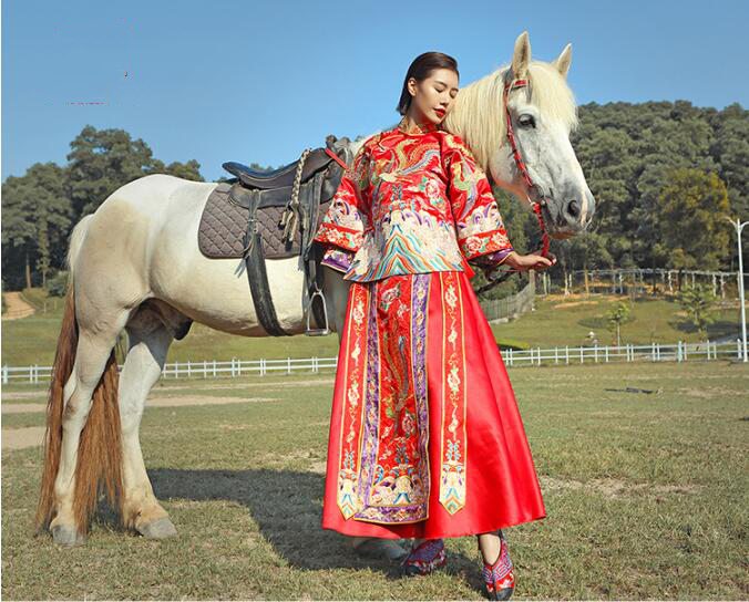 中国风秀禾服复古中式婚礼礼服