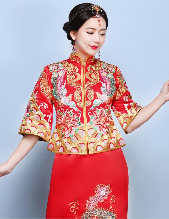 刺绣嫁衣中式礼服图片