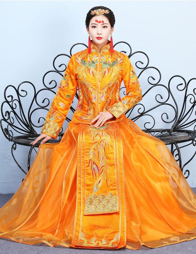 中国风龙凤褂中式婚礼礼服图片