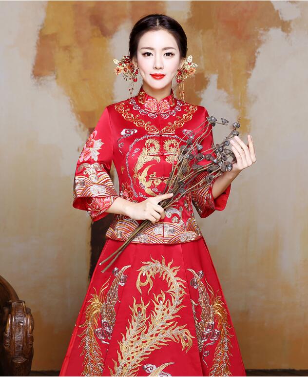 中国风苏绣秀禾服嫁衣中式婚礼礼服