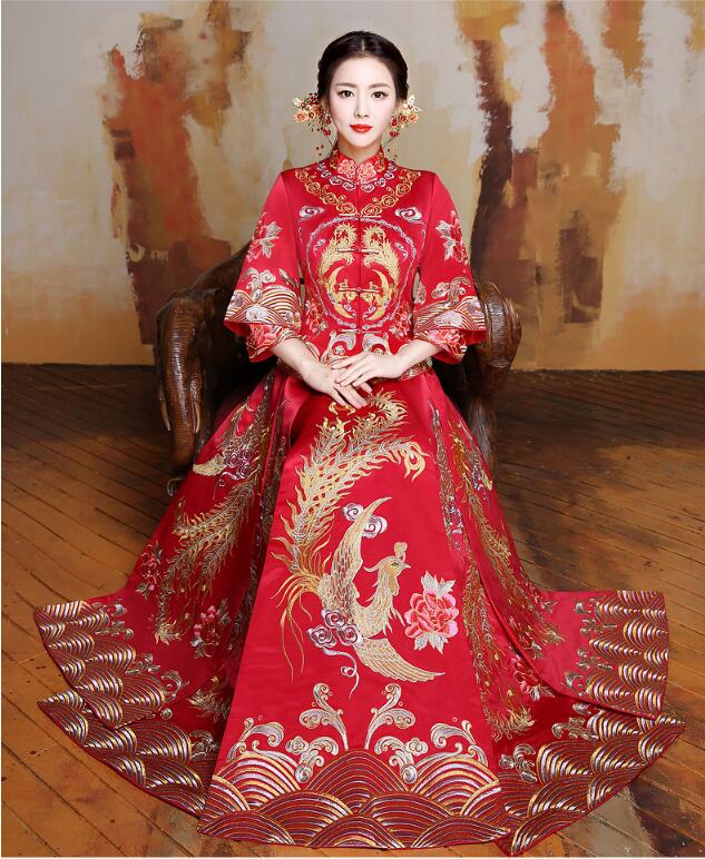 中国风苏绣秀禾服嫁衣中式婚礼礼服