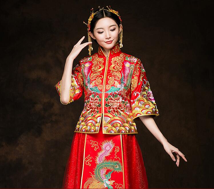 中国风秀禾服新娘礼服中式礼服图片