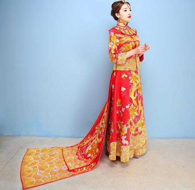 古典龙凤褂中式婚礼礼服