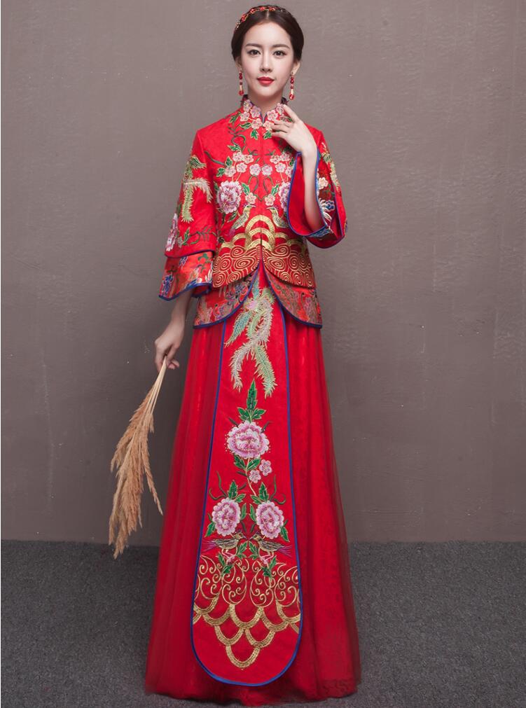 中式喜服民族风刺绣中式礼服