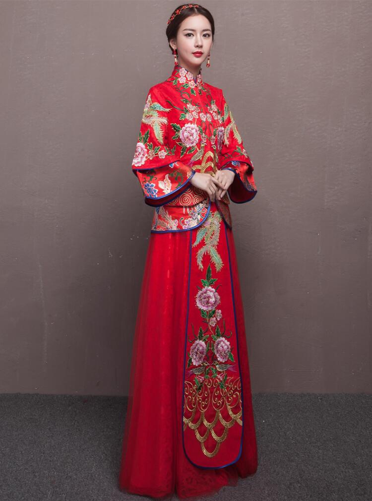 中式喜服民族风刺绣中式礼服