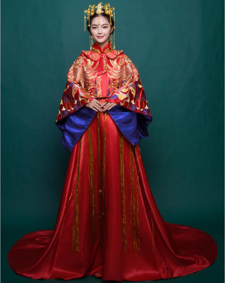 中式复古龙凤褂喜服中式礼服图片