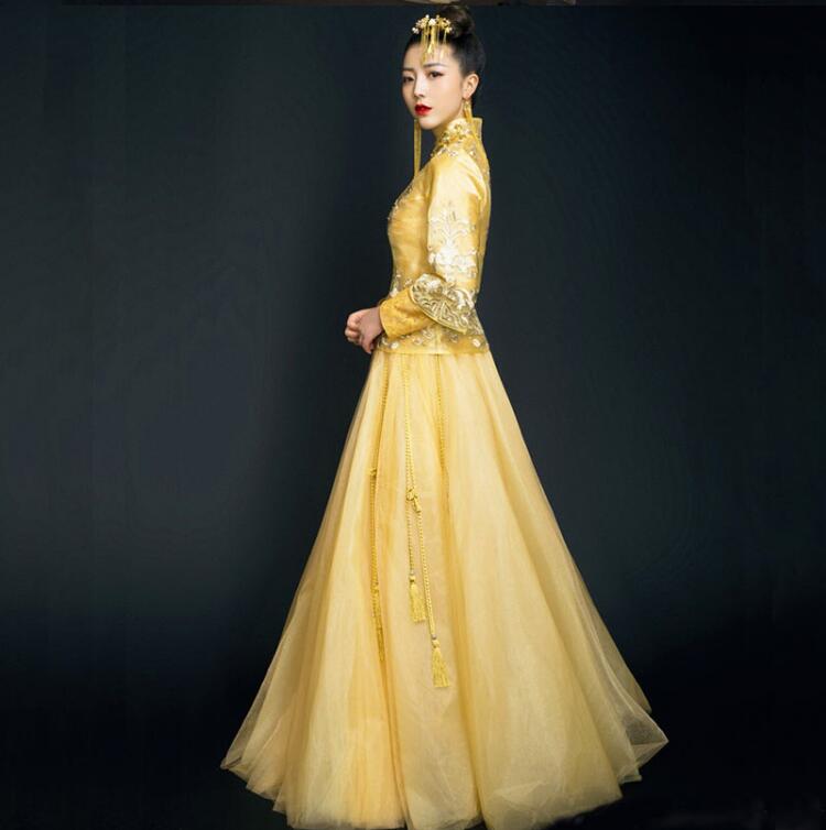 中国风刺绣嫁衣中式礼服图片