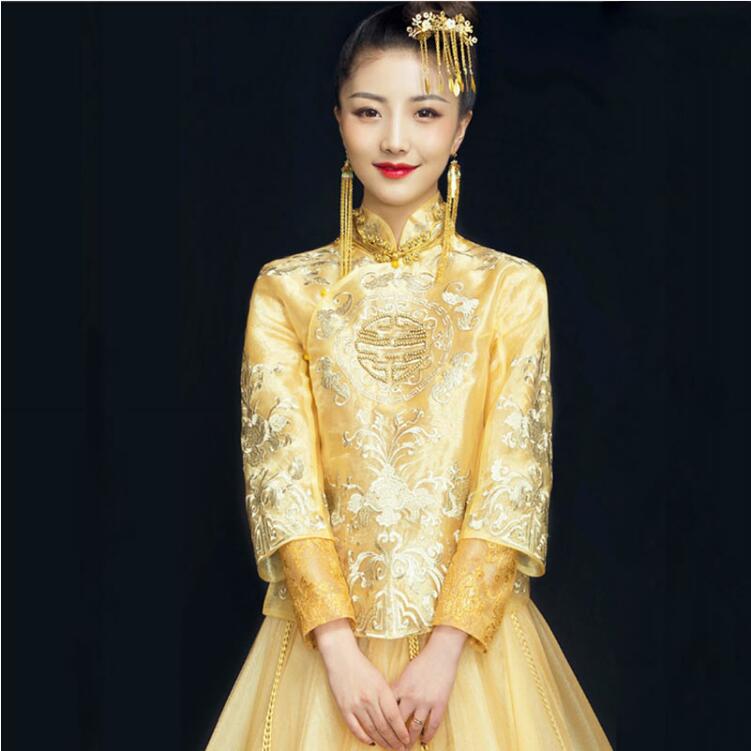 中国风刺绣嫁衣中式礼服图片