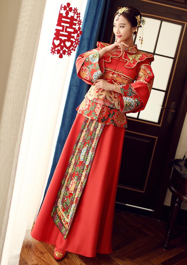 复古刺绣中国风嫁衣中式礼服