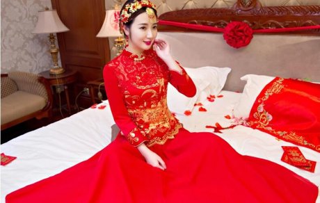 中式婚纱礼服敬酒服