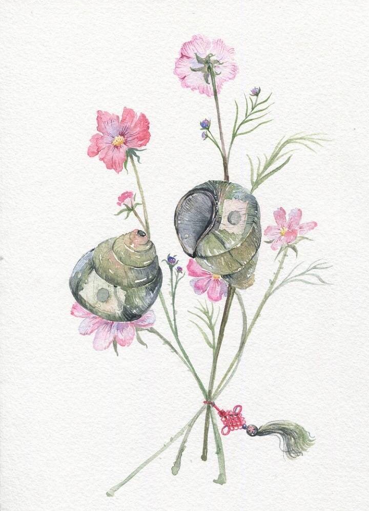 9款唯美古风图片：一组古风乐器插画！