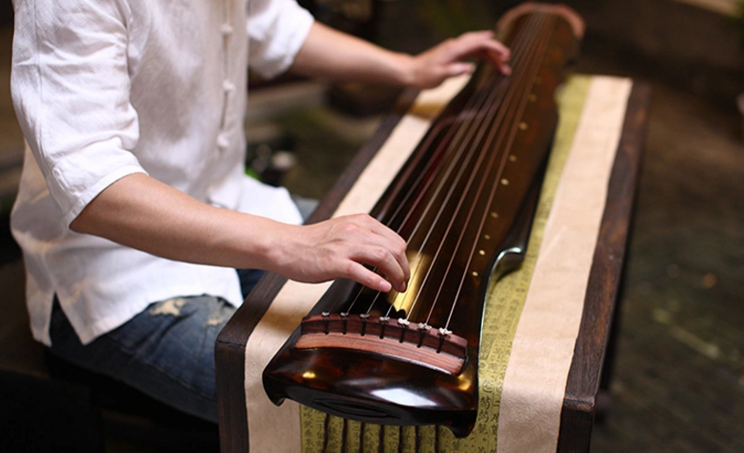 伏羲式古琴，时尚古典中国风民族乐器