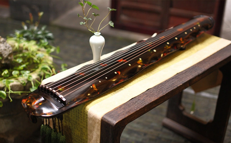 解花语蕉叶古琴，时尚古典中国风民族乐器