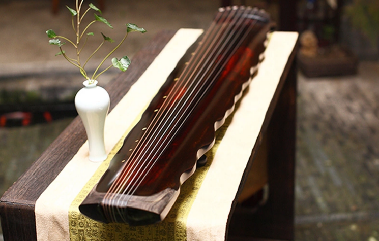 落霞式古琴，时尚古典中国风民族乐器