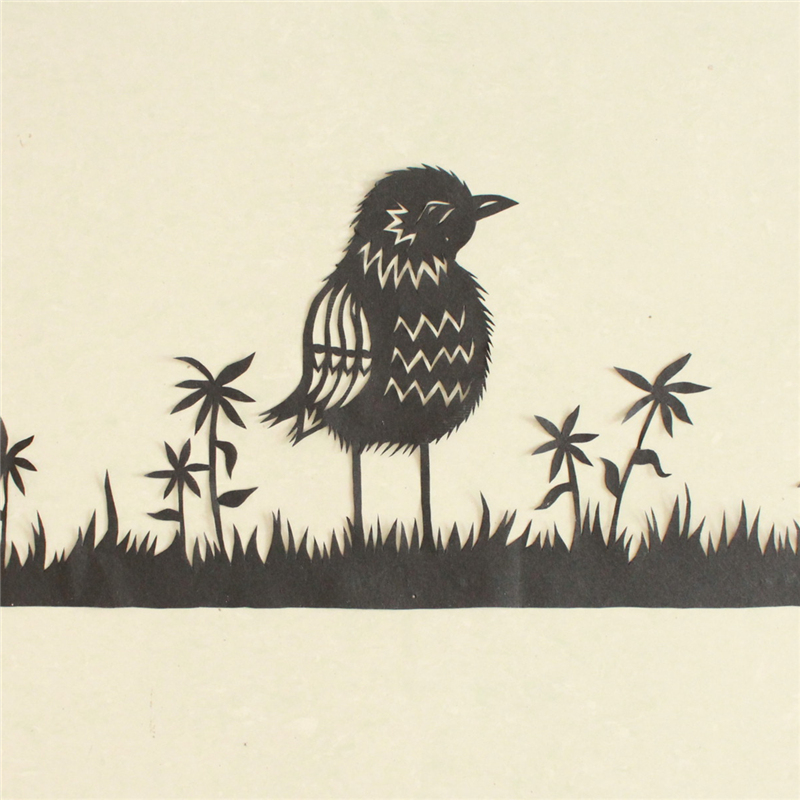 五款创意小鸟系列剪纸艺术作品