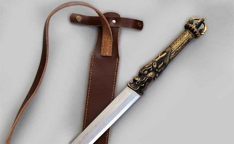 降魔刃藏传佛教宝剑，短剑冷兵器一体剑