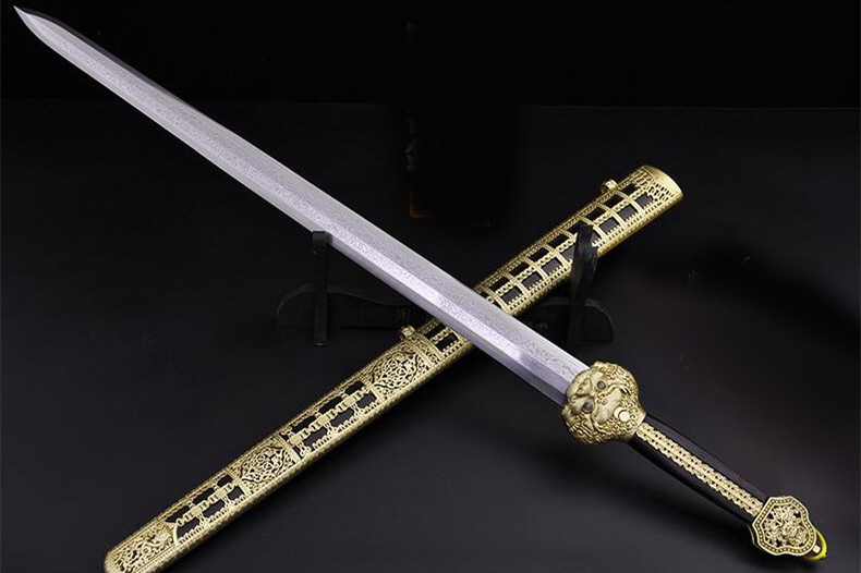 明朝御制大永乐剑，手工宝剑花纹钢剑