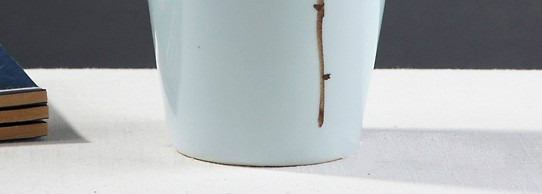 新中式手绘白梅景德镇陶瓷蓝色花瓶
