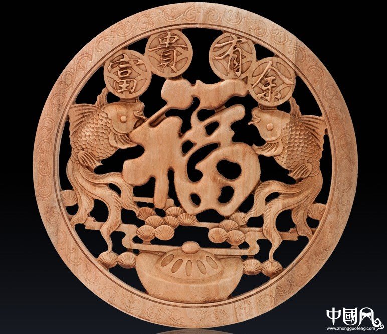 富有文化气息的中式木雕工艺品摆件