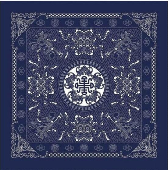 中国风蓝印花布