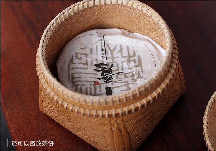 中国风手工编织收纳篚篓竹编