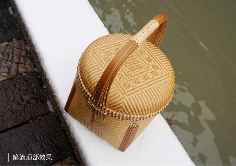 中国风竹编收藏品手工竹篮