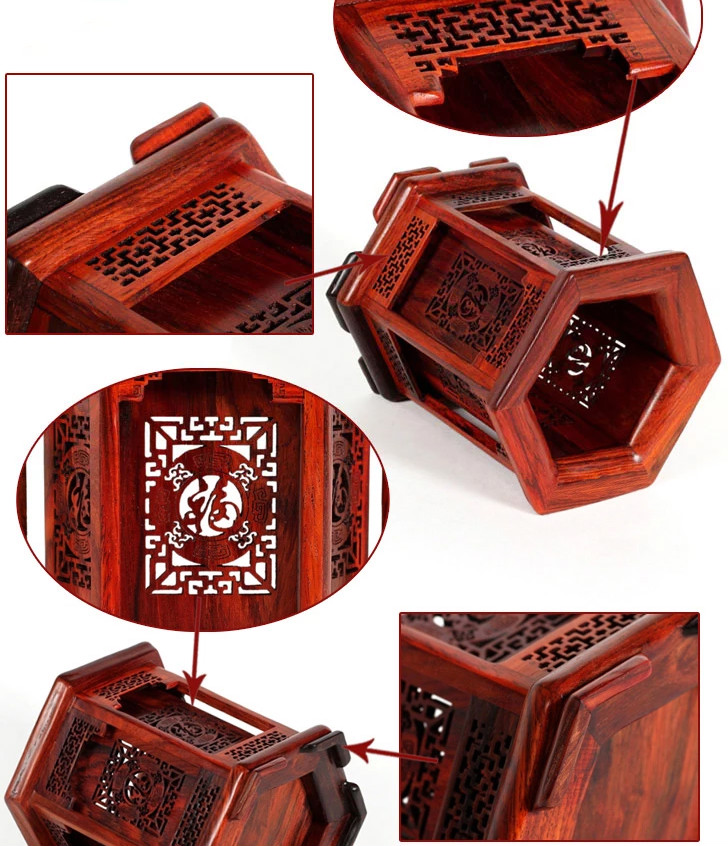 老挝大红酸枝实木笔筒，红木雕工艺品