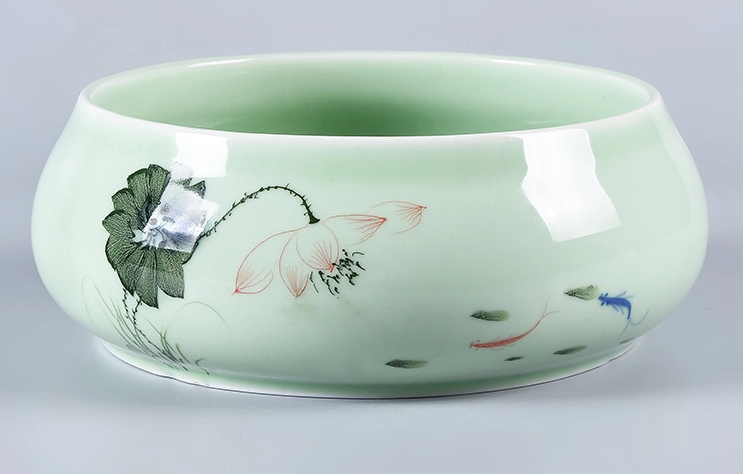 六款荷花系列陶瓷茶洗水盂