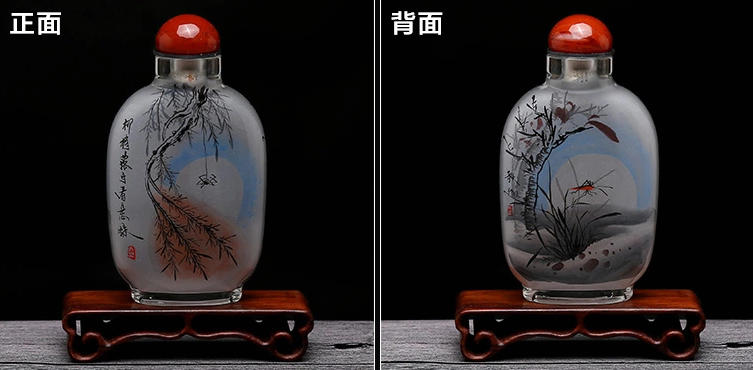 中国风民间传统手绘内画图鼻烟壶