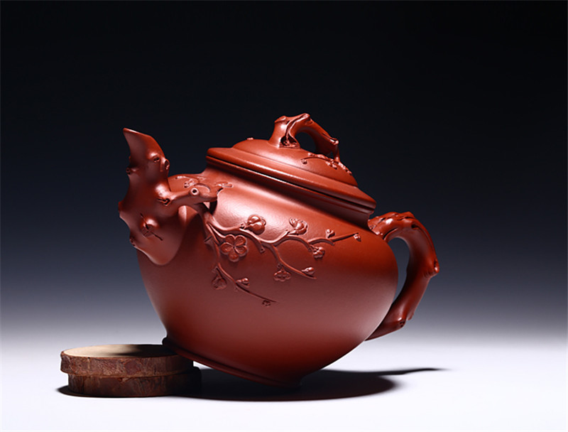 宜兴紫砂壶纯全手工原矿大红袍报春茶壶茶具