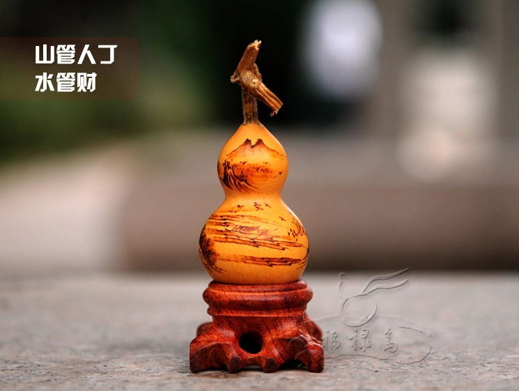 中国风古典山水手工烙画葫芦工艺品