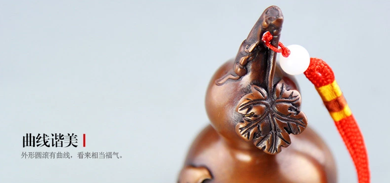 精致风水吉祥物文玩紫铜葫芦工艺品