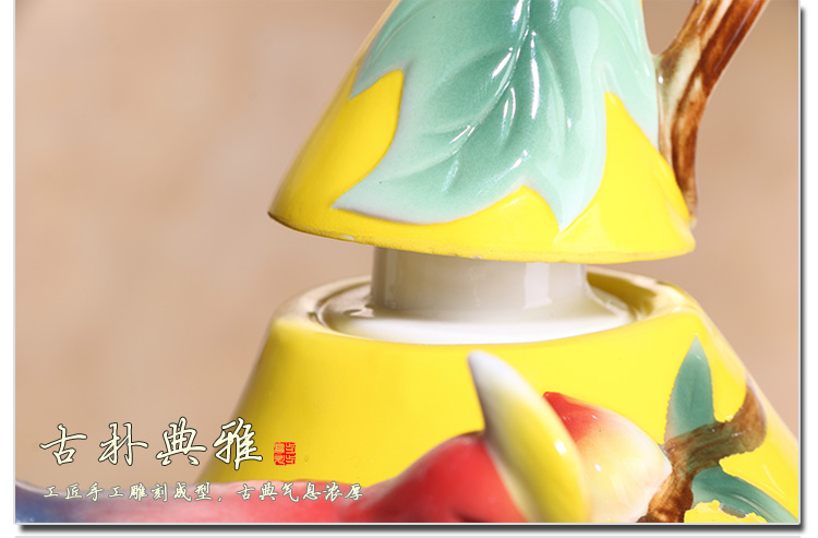 中式摆件陶瓷葫芦工艺品