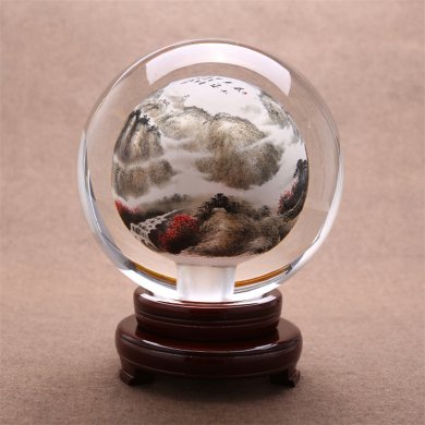 创意中秋山水风景水晶球，水晶是怎样形成的？