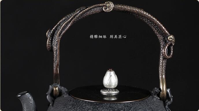 日本铁壶纯手工镶银茶壶，日本铁壶历史