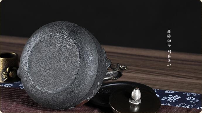 日本铁壶纯手工镶银茶壶，日本铁壶历史