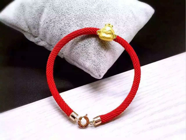 皇冠福猴红绳手链（二）