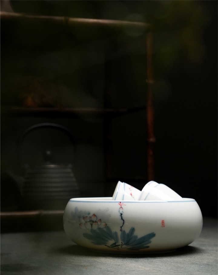 釉下彩景德镇水盂