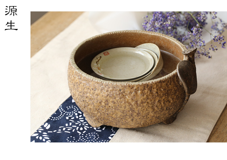 日式陶瓷水盂，可用作茶洗笔洗