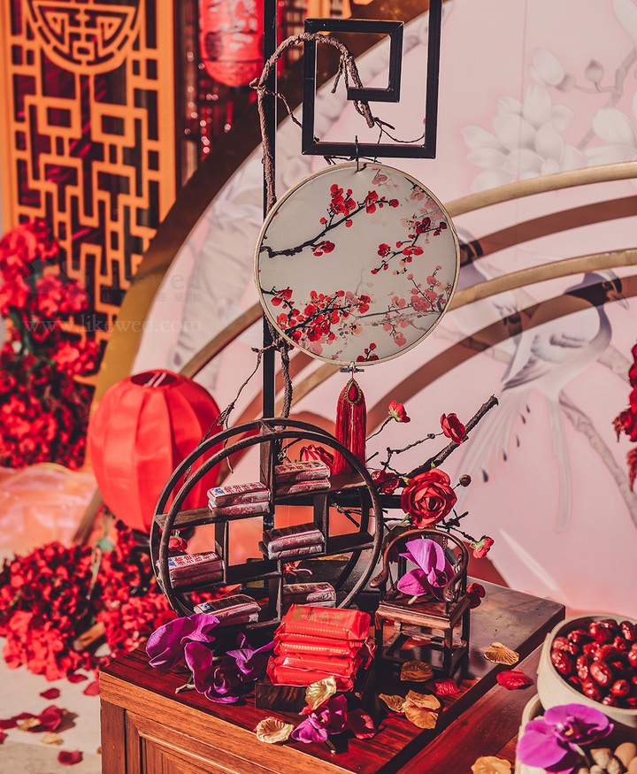 一场最美中国传统婚礼，中式婚礼中的一角