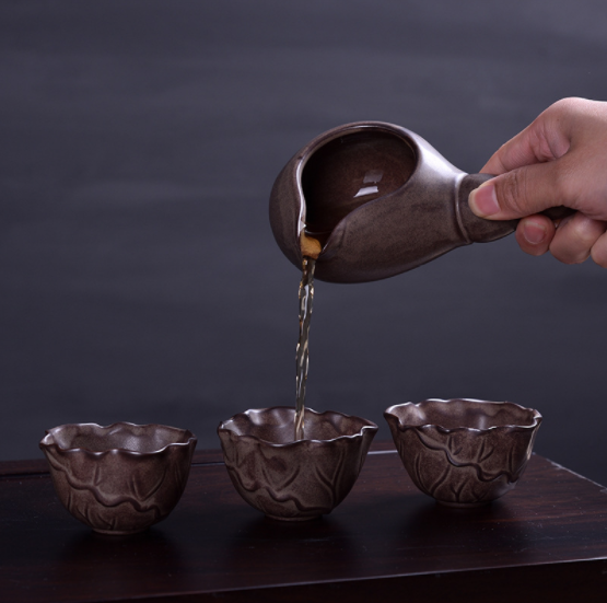 原创陶瓷泡茶自动茶具，佛手莲花功夫茶具