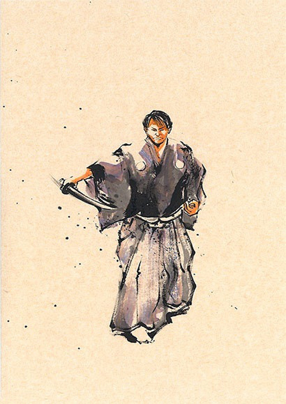 日本勝亦勇水墨功夫中华武术插画(三)