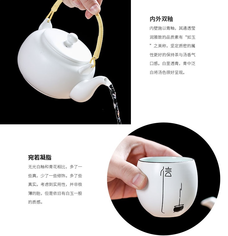 朴实无华，简约厚重青釉陶瓷茶具