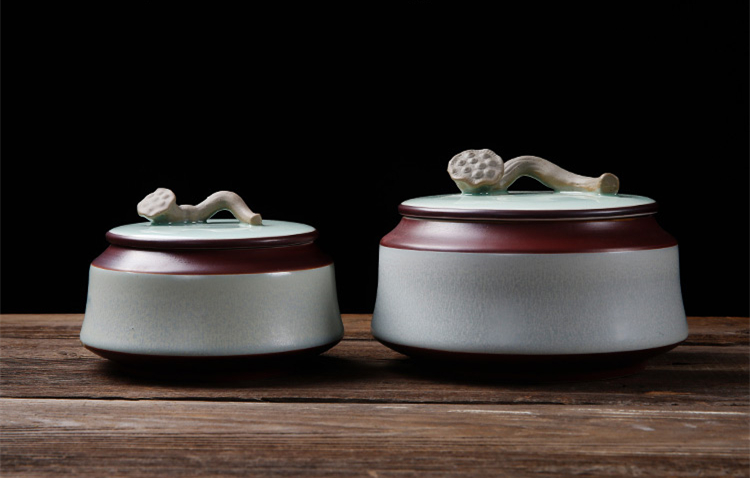 中式古典陶瓷礼盒茶叶罐，普洱醒茶叶包装密封