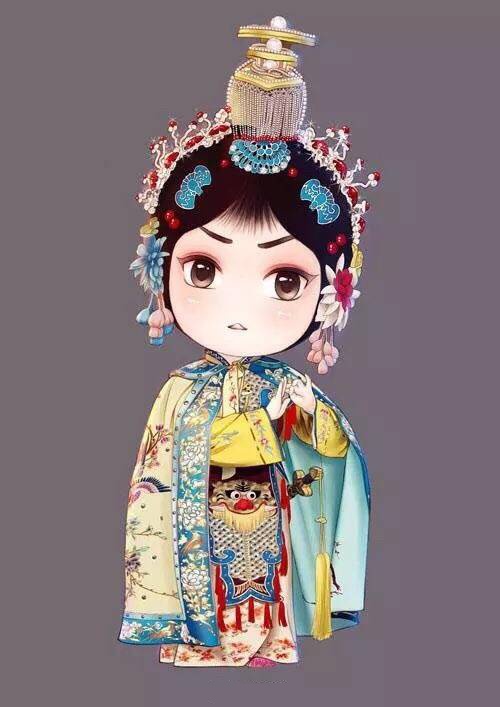 9张q版京剧人物图片:萌萌哒真可爱