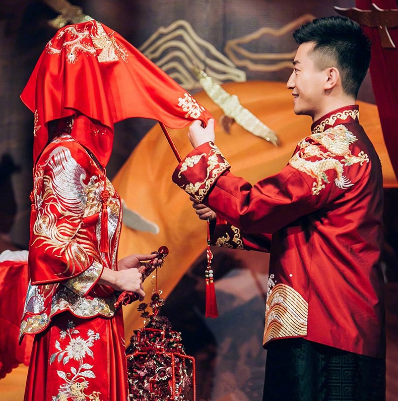 最美中国风中式礼服新娘,中式婚礼图片