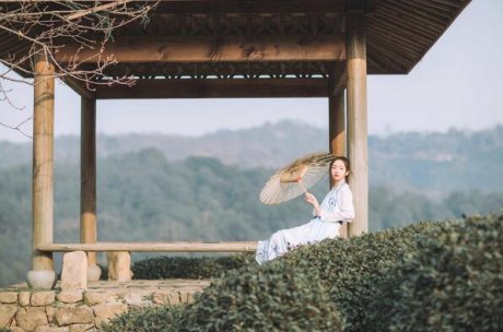 古装女子人像摄影，白衣女子摄影照片